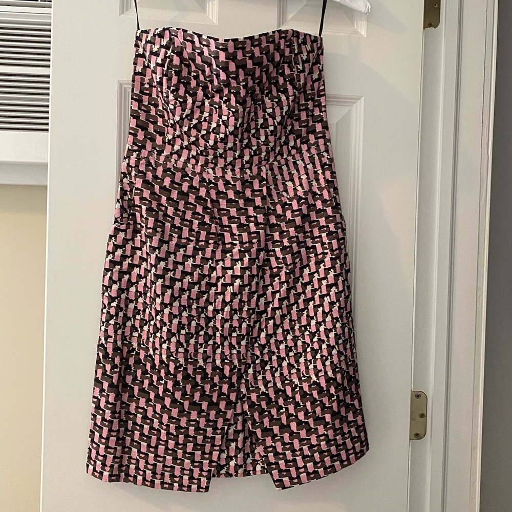 Banana Republic Strapless Silk Dress with Pockets